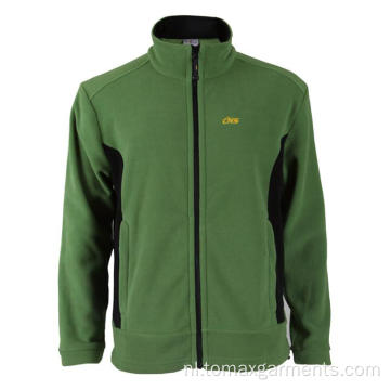 Fleece jack van 100% polyestergroen